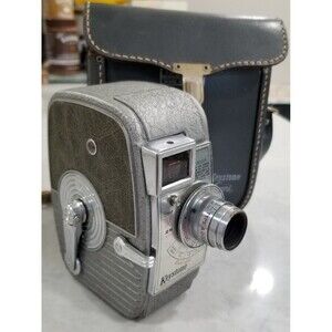 Vintage Keystone K25 Capri movie camera original leather case working mechanics